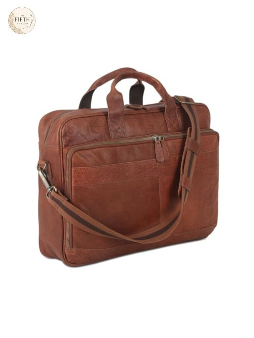 Genuine Buffalo Leather 16" Laptop Messenger Bag Briefcase Satchel Unisex